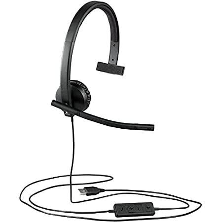 Logitech usb headset h570e mono audífonos con micrófono de diseño empresarial